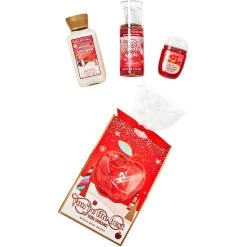 Promo 🎉 Bath & Body Works Mini Cello Winter Candy Apple 3 Pc. Gift Set 👍