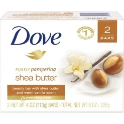 Best Sale 💯 Dove Purely Pampering Shea Butter With Warm Vanilla Beauty Bar ❤️
