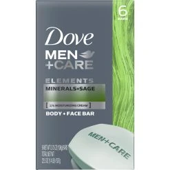 Buy ⭐ Dove Men + Care Minerals + Sage Body And Face Bar 6 Pk. ✔️