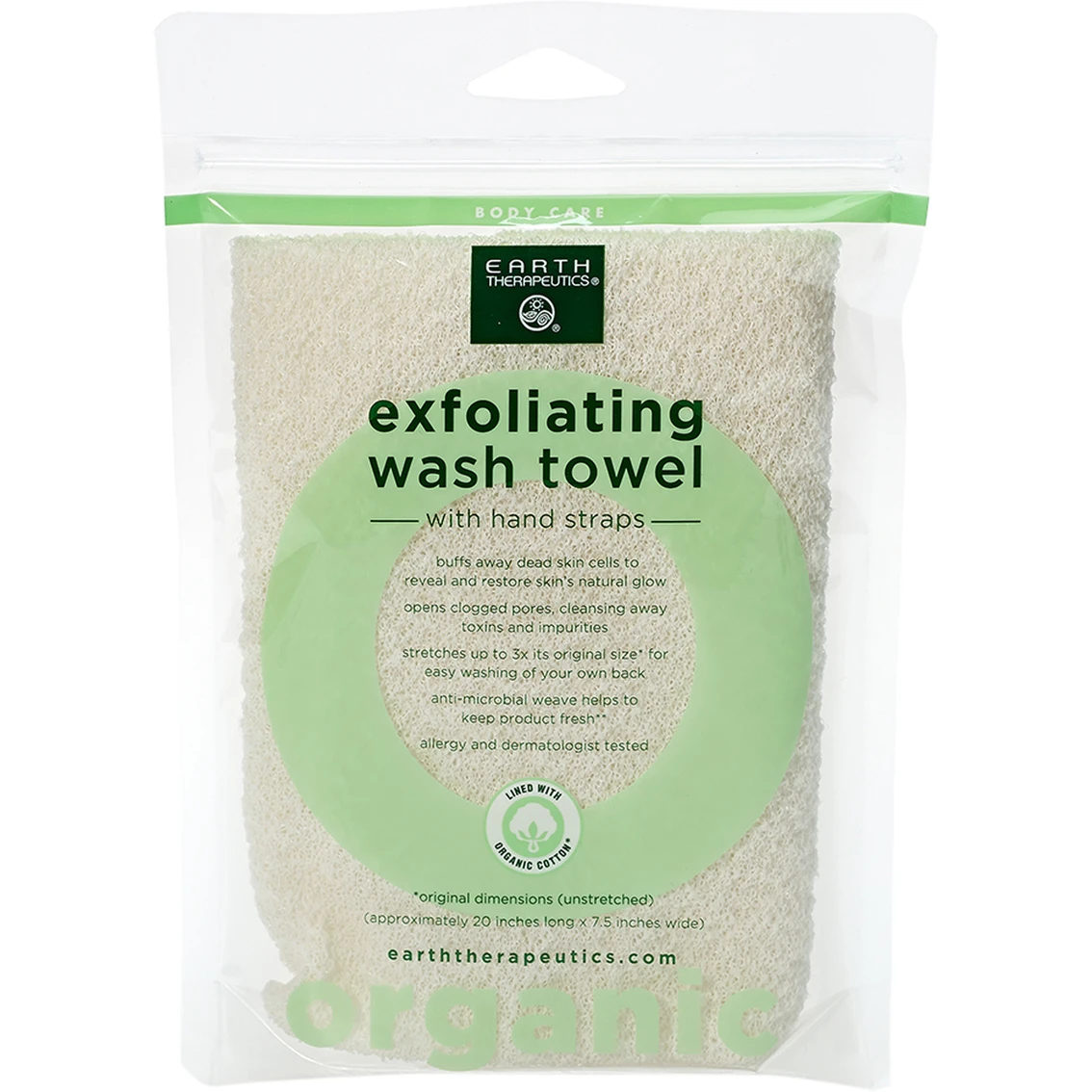 Cheap ๐งจ Earth Therapeutics Organic Cotton Exfoliating Wash Towel With Straps โจ 1 Cheap ๐งจ Earth Therapeutics Organic Cotton Exfoliating Wash Towel With Straps โจ