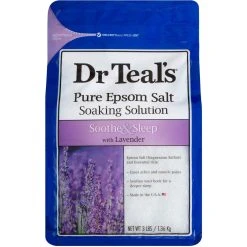 Brand new 😍 Dr Teal's Lavender Pure Epsom Salt Soaking Solution 3 Lb. Bag 🧨
