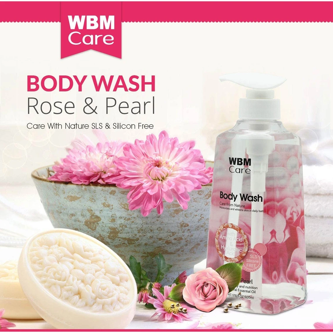 Outlet ๐ WBM Care Body Wash, Rose & Pearl 3 Pk. 500ml Each โญ 2 Outlet ๐ WBM Care Body Wash, Rose & Pearl 3 Pk. 500ml Each โญ - Image 2