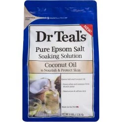Promo 😍 Dr Teal's Coconut Oil Pure Epsom Salt Soaking Solution 3 Lb. 🌟