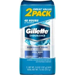 Outlet 💯 Gillette Cool Wave Clear Gel Antiperspirant Deodorant 2 Pk. ✨