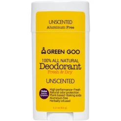 New ✔️ Green Goo Deodorant Mag Unscented 2.25 Oz Oval ⭐