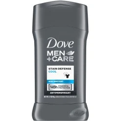 Brand new ⭐ Dove Men + Care Stain Defense Cool Antiperspirant Deodorant Stick 2.7 Oz. ⌛