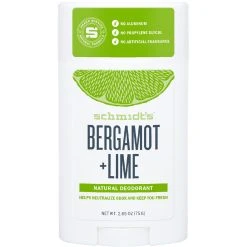 Best Pirce 😍 Schmidt's Bergamot And Lime Aluminum Free Natural Deodorant Stick, 2.65 Oz 🛒