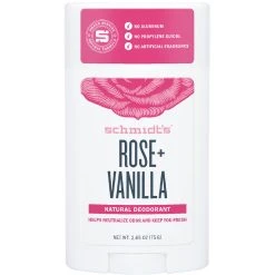 Buy 🔔 Schmidt's Rose + Vanilla Aluminum Free Natural Deodorant Stick, 2.65 Oz. 🧨