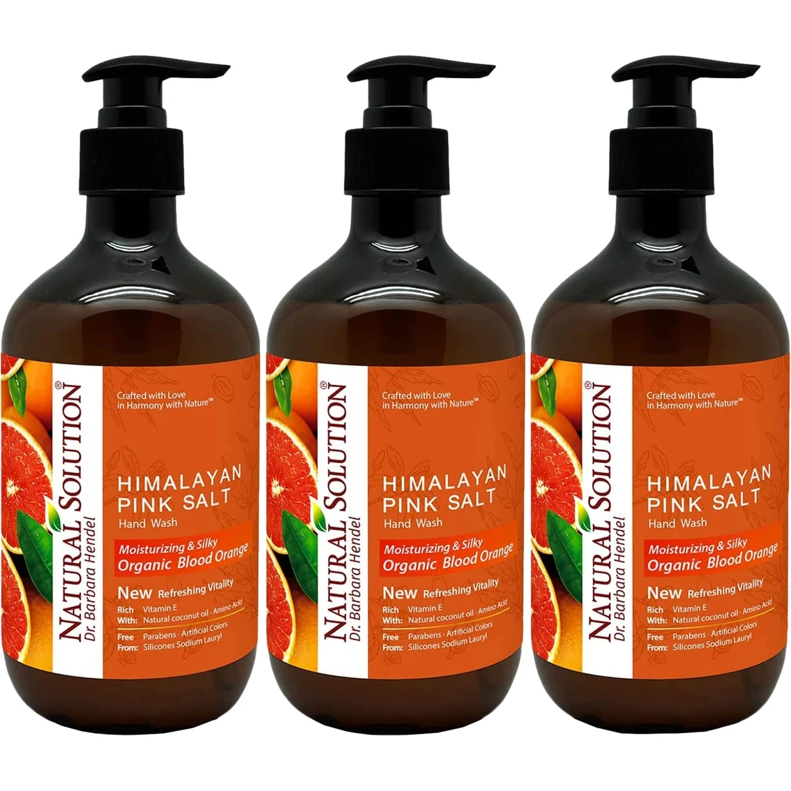 Wholesale 😉 Natural Solution Himalayan Pink Salt Liquid Hand Soap With Blood Orange 3 Pk. ✨ 1 Wholesale 😉 Natural Solution Himalayan Pink Salt Liquid Hand Soap With Blood Orange 3 Pk. ✨
