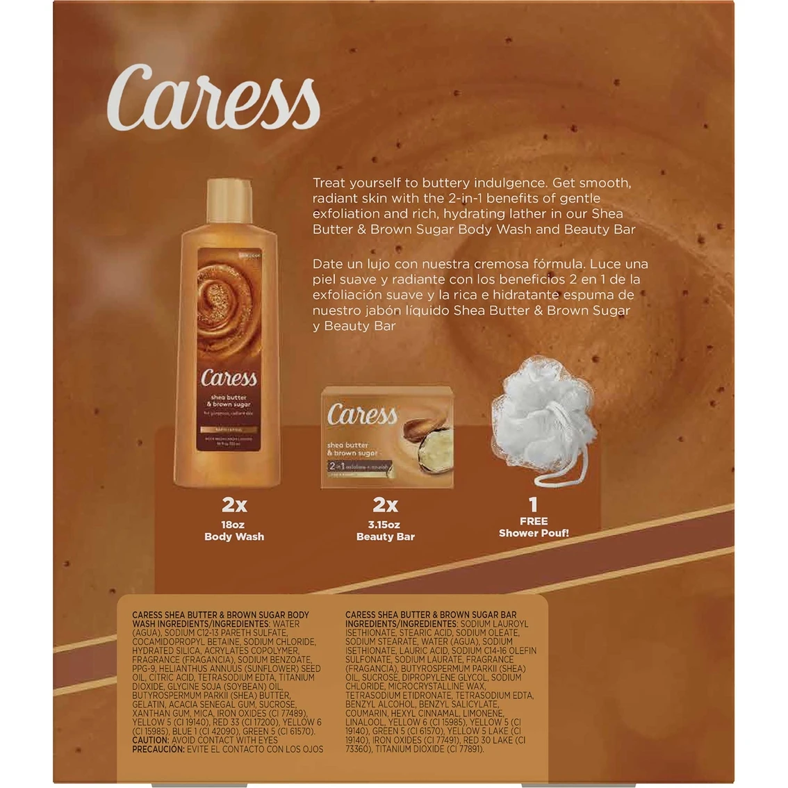 Cheap 💯 Caress Shea Butter And Brown Sugar Bar Soap And Exfoliating Body Wash Gift Set 🛒 2 Cheap 💯 Caress Shea Butter And Brown Sugar Bar Soap And Exfoliating Body Wash Gift Set 🛒 - Image 2