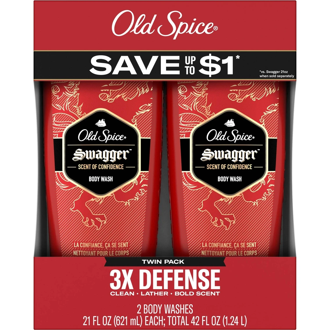 Outlet ⌛ Old Spice Red Zone Swagger Body Wash Twin Pack ✨ 1 Outlet ⌛ Old Spice Red Zone Swagger Body Wash Twin Pack ✨