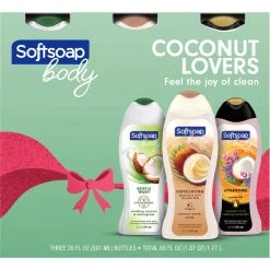 Hot Sale 🔥 Soft Soap Coconut Lovers Body Wash 3 Pc. Gift Set, 20 Oz. Each ❤️
