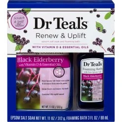Discount ✨ Dr Teal's Black Elderberry Epsom Salt Soak And Foaming Bath 2 Pc. Gift Set ❤️