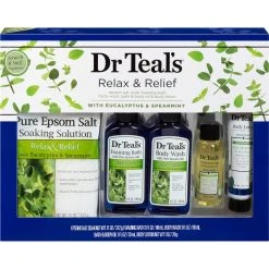 Top 10 ❤️ Dr Teal's Eucalyptus And Spearmint Relax And Relief Full Regimen 5 Pc. Gift Set 😍