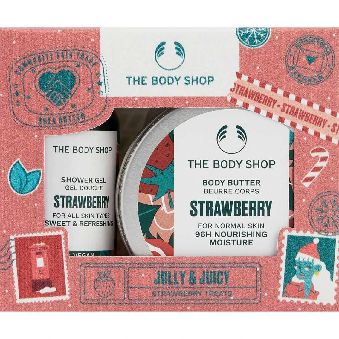 Buy 👏 The Body Shop Jolly And Juicy Strawberry Treats 2 Pc. Gift Set 🤩 1 Buy 👏 The Body Shop Jolly And Juicy Strawberry Treats 2 Pc. Gift Set 🤩